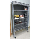 Storage Shelving Unit Cover, fits racks 36"W x 18"D x 62"H in Grey-6