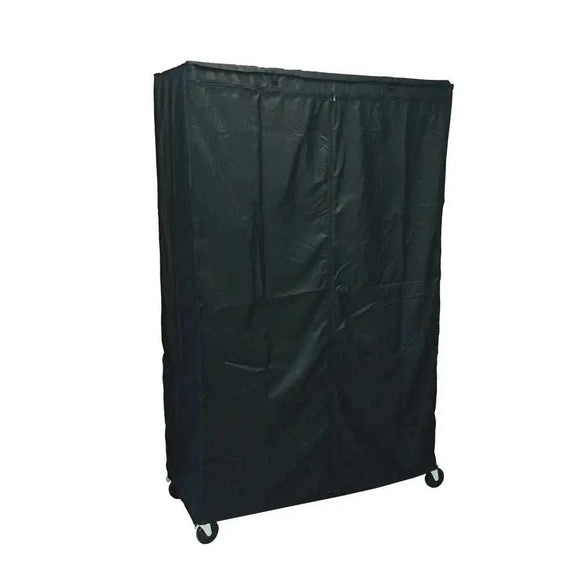 Storage Shelving Unit Cover, fits racks 36"W x 18"D x 72"H in Black