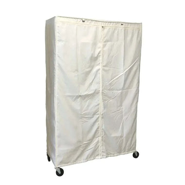 Storage Shelving Unit Cover, fits racks 36"W x 18"D x 72"H in Off White