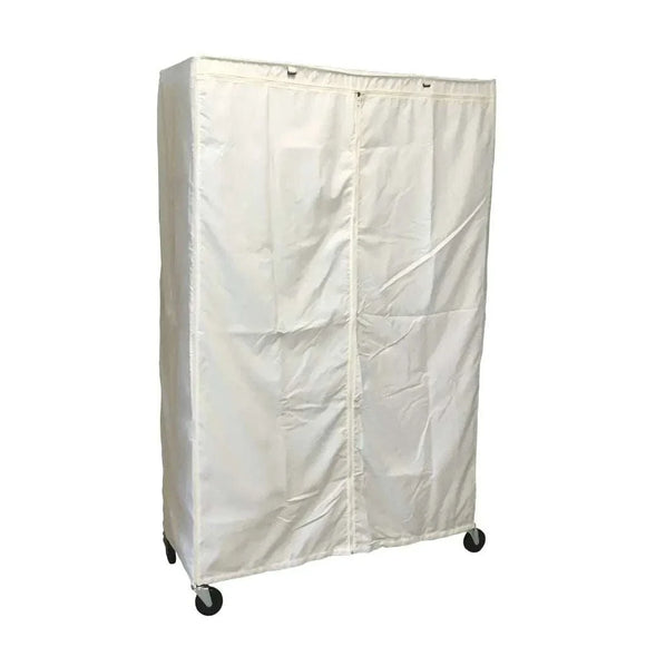 Storage Shelving Unit Cover, fits racks 36"W x 18"D x 72"H in Off White