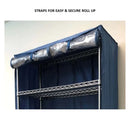 Storage Shelving Unit Cover, fits racks 36"W x 18"D x 72"H one side see through panel in Dusty Blue-4