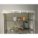 Storage Shelving Unit Cover, fits racks 36"W x 18"D x 72"H one side see through panel in Off White-5