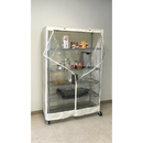 Storage Shelving Unit Cover, fits racks 36"W x 18"D x 72"H one side see through panel in Off White-4