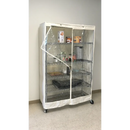 Storage Shelving Unit Cover, fits racks 36"W x 18"D x 72"H one side see through panel in Off White-6