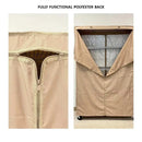 Storage Shelving Unit Cover, fits racks 48"W x 18"D x 72"H one side see through panel in Beige Khaki-7