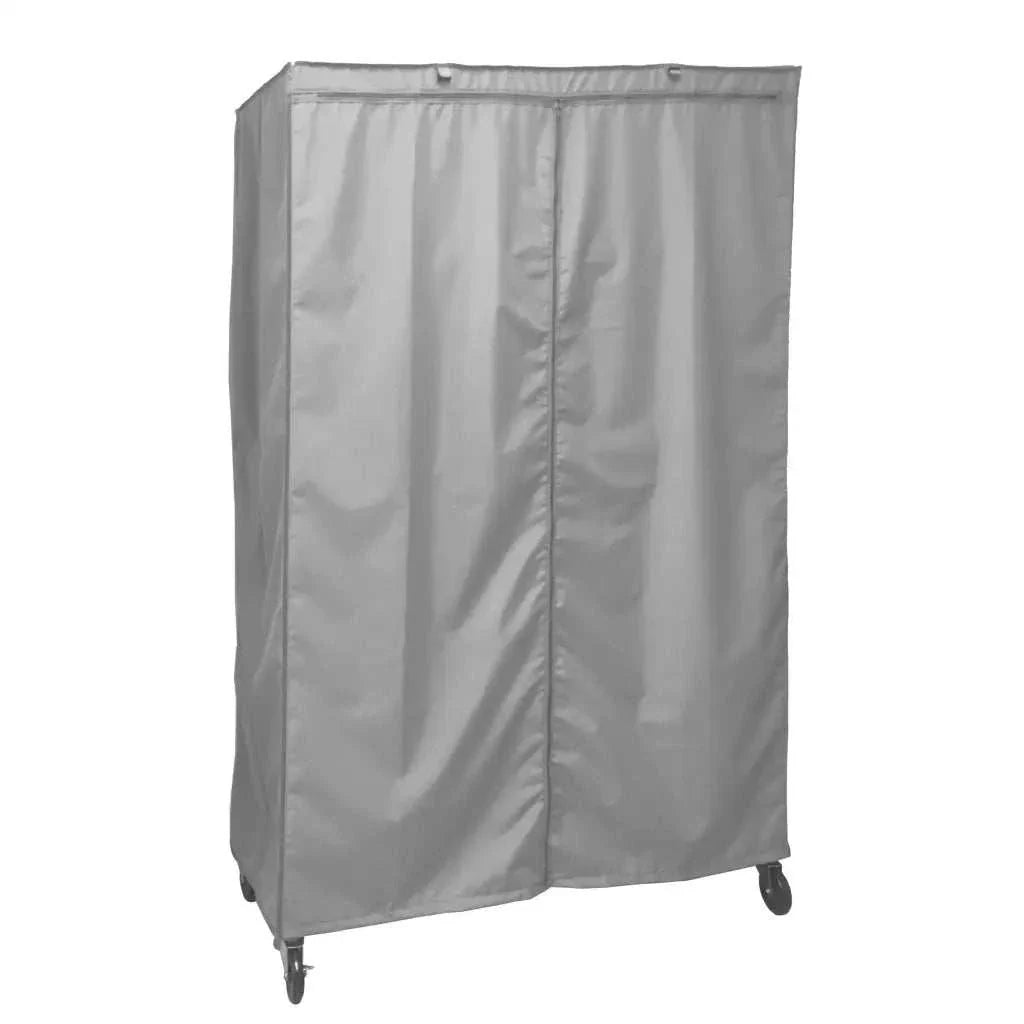 Storage Shelving Unit Cover, fits racks 48"W x 24"D x 72"H in Grey