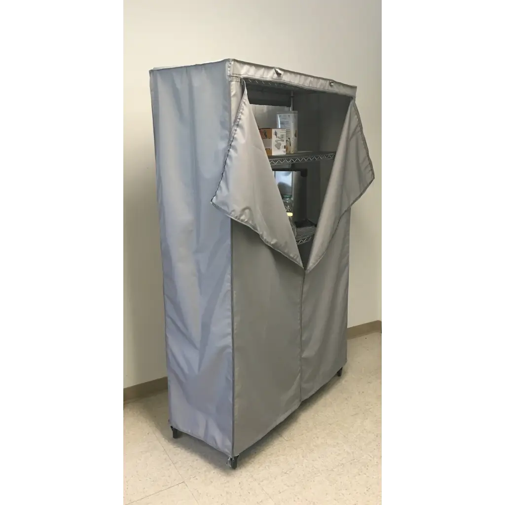 Storage Shelving Unit Cover, fits racks 48"W x 24"D x 72"H in Grey