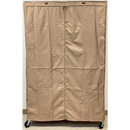 Storage Shelving Unit Cover, fits racks 48"W x 24"D x 72"H one side see through panel in Beige Khaki-5