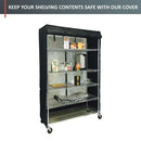 Storage Shelving Unit Cover, fits racks 60"W x 24"D x 72"H in Black-6