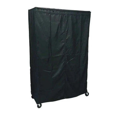 Storage Shelving Unit Cover, fits racks 60"W x 24"D x 72"H in Black