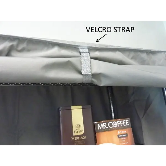 Storage Shelving Unit Cover, fits racks 60"W x 24"D x 72"H in Grey