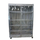 Storage Shelving Unit Cover, fits racks 60"W x 24"D x 72"H one side see through panel in Grey-1