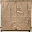 Storage Shelving Unit Cover, fits racks 60"W x 24"D x 72"H one side see through panel in Beige Khaki-8