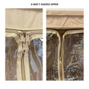 Storage Shelving Unit Cover, fits racks 60"W x 24"D x 72"H one side see through panel in Beige Khaki-6