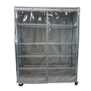 Storage Shelving Unit Cover, fits racks 72"W x 18"D x 72"H one side see through panel in Grey-1