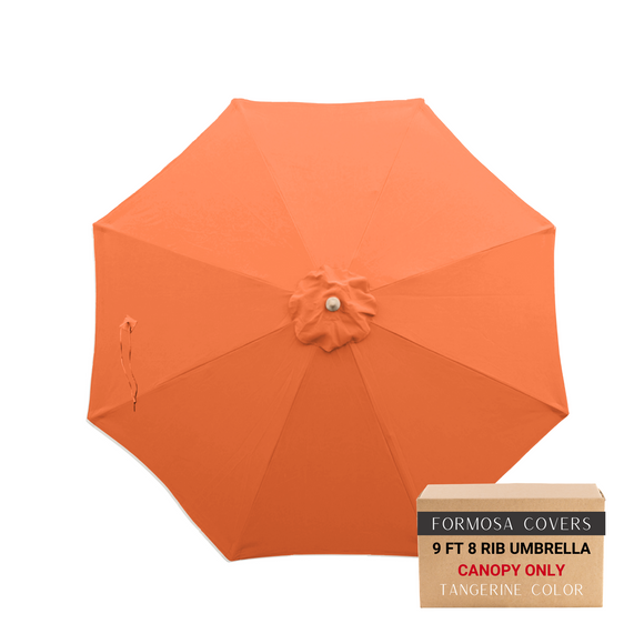 9ft Market Patio Umbrella 8 Rib Replacement Canopy Tangerine