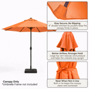 9ft Market Patio Umbrella 8 Rib Replacement Canopy Tangerine-4