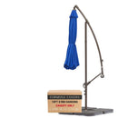10ft Cantilever Hanging Umbrella 8 Rib Replacement Canopy Capri Blue Olefin-1