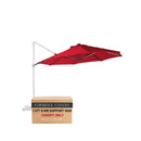 11 ft Cantilever Umbrella Replacement Canopy Supported Bar 8 Ribs Red-1