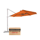 11 ft Cantilever Umbrella Replacement Canopy Supported Bar 8 Ribs Tuscan Orange-1