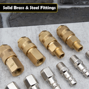 Hi-Flo Quick Connect Air Fittings | Plug & Coupler Kit - 1/4" NPT (Set of 12)-3