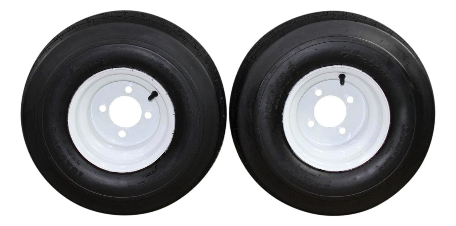 18x8.50-8 with 8x7 White Assembly for Golf Cart and Lawn Mower (Set of 2)…