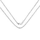 14K White Gold 18inch 1.5mm Lite Rope Chain with Lobster Clasp-2
