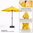 9ft Market Patio Umbrella 6 Rib Replacement Canopy Yellow Olefin-3