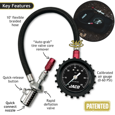 Lightning™ RX4 Tire Deflator with Gauge - 60 PSI | Rapid Off Road Air Down Tool - 0