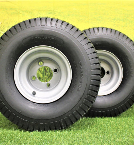 (Set of 2) (ATW-001) 20x10.00-8 Tires & Wheels 4 Ply for Lawn & Garden Mower (Compatible with Husqvarna).
