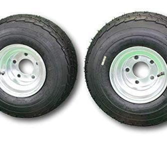 Antego 5-hole 8" x 7" Set of 2 Galvanized Trailer Wheel & Tire 215/60-8 (18.5x8.50-8).