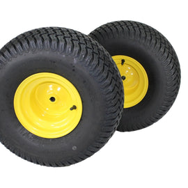 (Set of 2) 20x10.00-8 Tires & Wheels 4 Ply for Lawn & Garden Mower Turf Tires ATW-003 Tread.