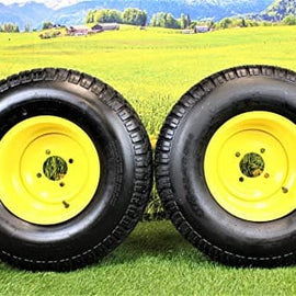 22x9.50-10 Turf Tire and 10x7 Wheel Assembly for Lawn & Garden Mower (Set of 2).