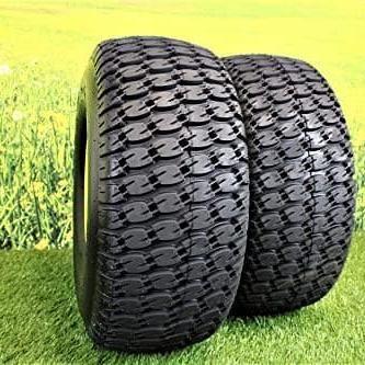 22x9.50-10 Turf Tire and 10x7 Wheel Assembly for Lawn & Garden Mower (Set of 2).