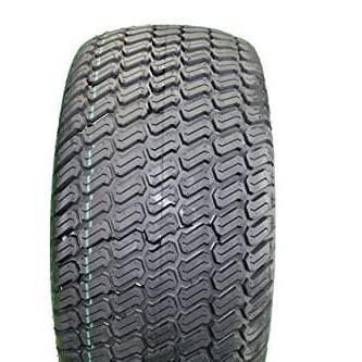 22x11.00-10 Turf tire with 10x7 Fusion Glossy Black Wheels for Golf Cart (Set of 4).