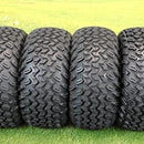 22x11.00-10 with 10x7 Fusion Glossy Black Wheels for Golf Cart (Set of 4).