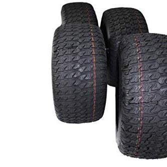 20x10.00-10 ATW-020 Turf Tires with 10x7 Fusion Glossy Black Wheels for Golf Carts (Set of 4).