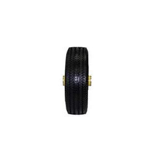 4.10/3.50-4 (10") Urethane Flat Free Wheel & Tire Assembly/Sawtooth tread (Set of 2) , 4-1/4" Hub with 3/4" bore. Replaces Toro 105-3471 & others.