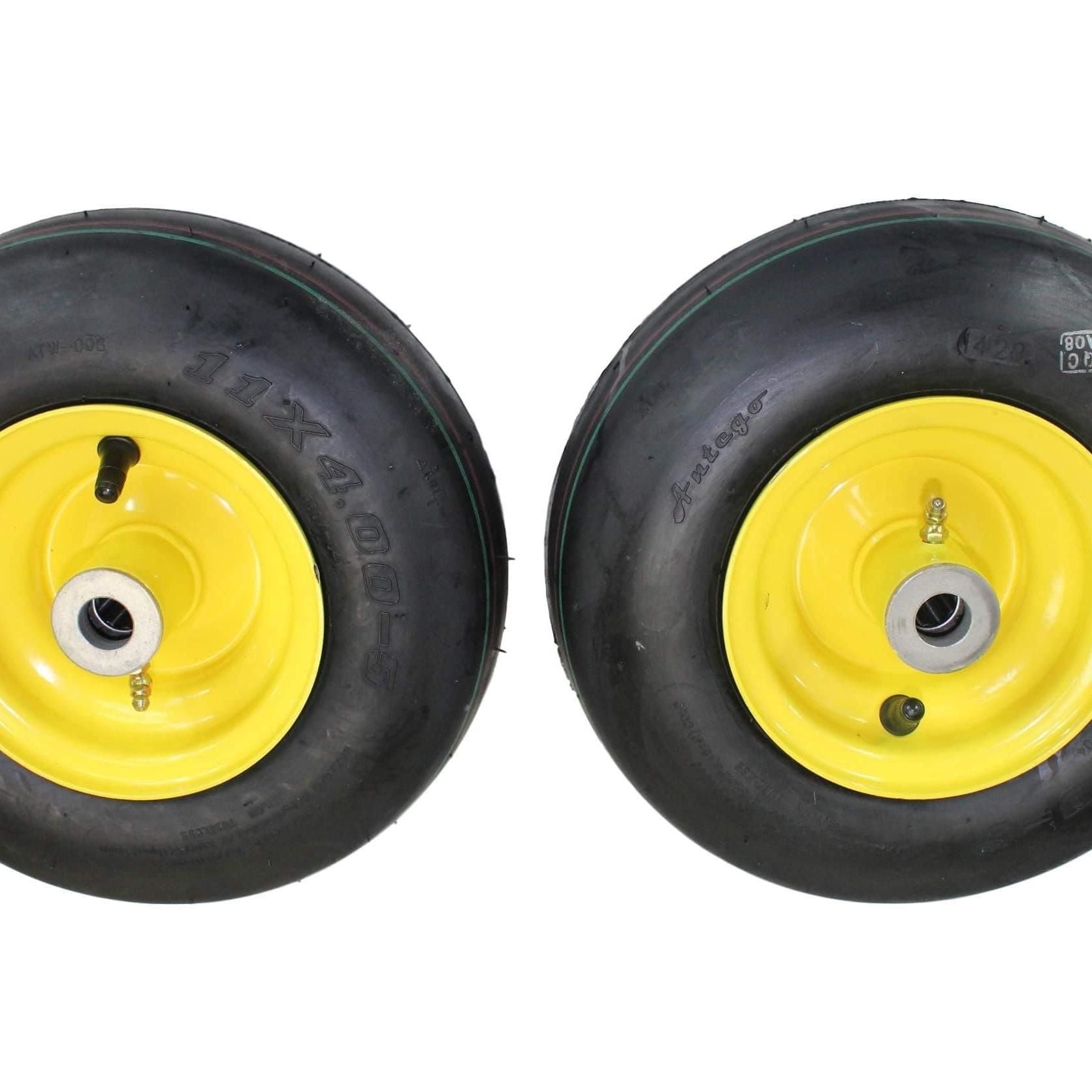 11x4.00-5 John Deere Pneumatic Tire/Wheel Assemblies - Replacement AM101589 - (Set of Two).