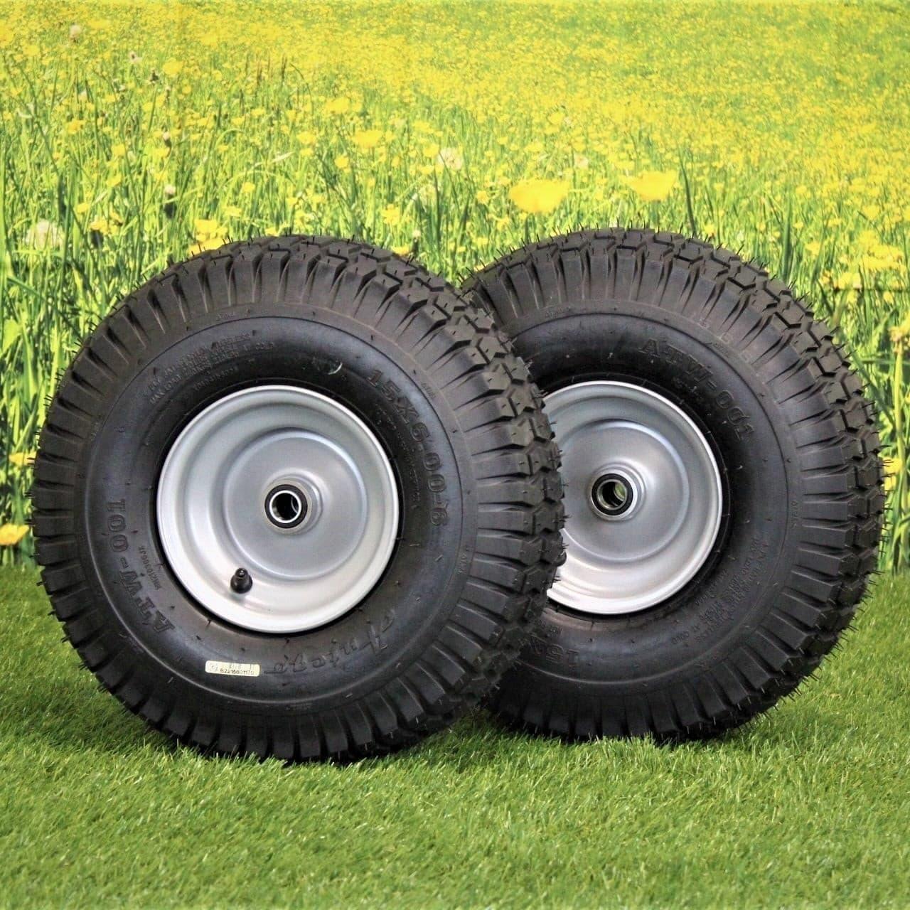 Antego Tire And Wheel 15x6.00-6 4 PLY Turf Tires For Lawn & Garden  Set Of Two Atw 003