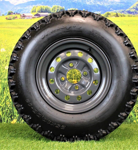 (Qty:1) 25x10.00-12 tire with 4 Hole wheel for Kubota RTV’s 900, 1100, 1140 UTV’s Assy 6 Ply ATW-045.
