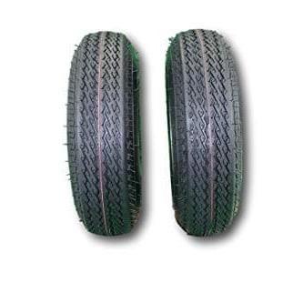 2-Pack Antego Trailer Tire On Rim 480-8 4.80-8 Load C 4 Lug White Wheel.