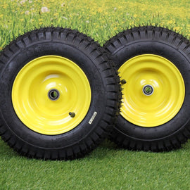 16x6.50-8 Tires & Wheels 4 Ply for Lawn & Garden Mower Turf Tires .75" Bearing (Set of 2).