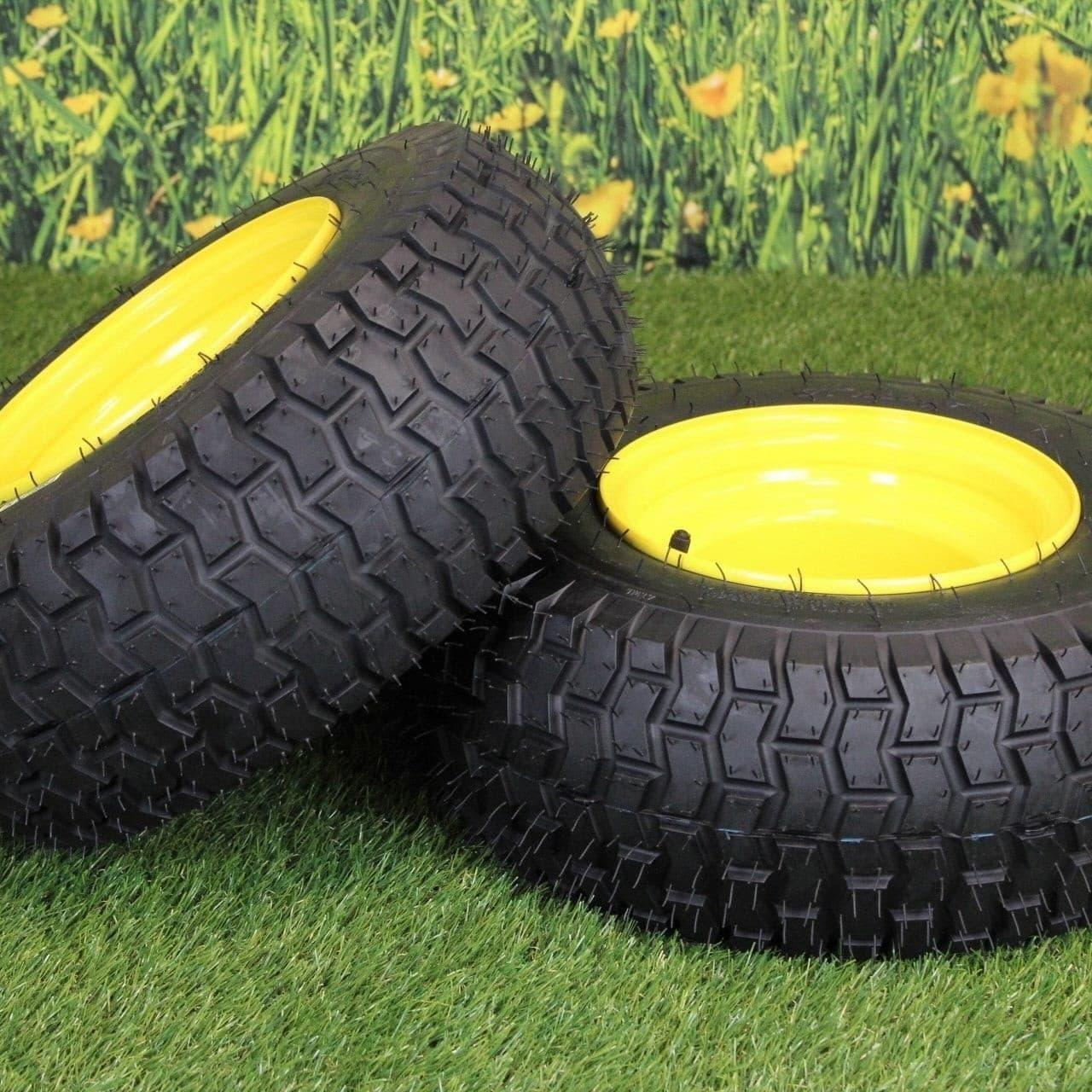 16x6.50-8 Tires & Wheels 4 Ply for Lawn & Garden Mower Turf Tires .75" Bearing (Set of 2).