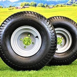 20x10.00-8  4 Ply Turf Tires with 8x7 Wheels  Lawn & Garden Mower and Golf Cart (Set of 2).