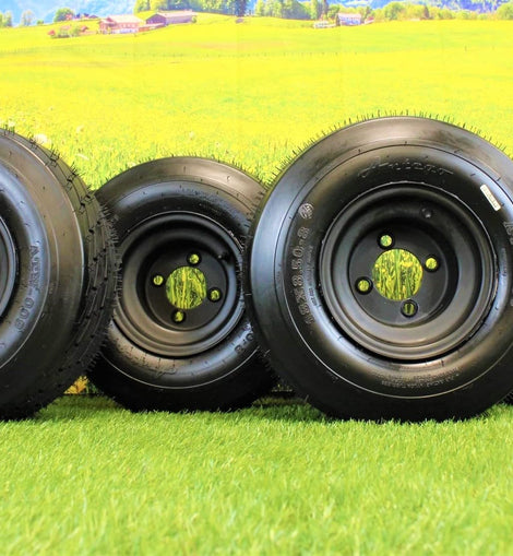 18x8.50-8 with 8x7 Matte Black Wheel  for Lawn mower and Golf application..