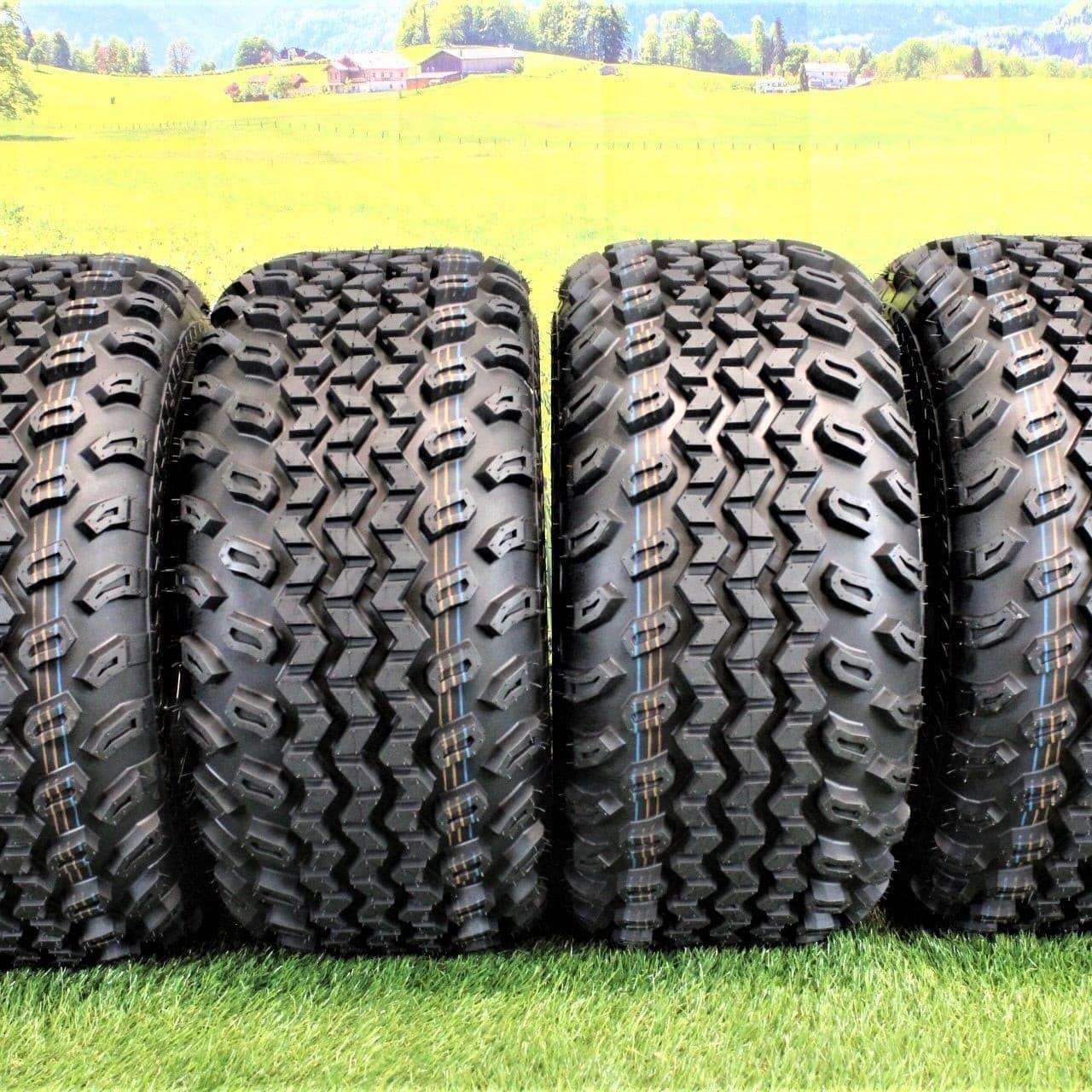 (Set of 4) 23x10.50-12 4 Ply Golf/ATVUTV/RTV Tires & Charcoal Grey Wheels ATW-013.