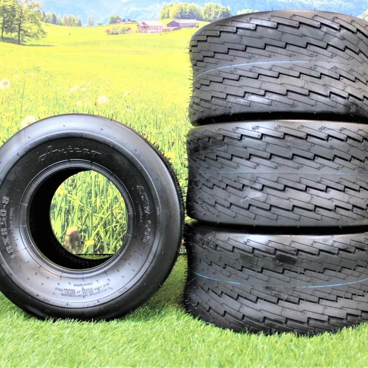 18x8.50-8 4 Ply Turf Tire for Lawn & Garden Mower or Golf Cart (Set of 4).