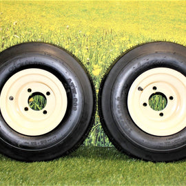 18x8.50-8 with 8x7 Tan Wheel Assembly for Golf Cart and Lawn Mower Set of 2