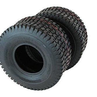 Antego Tire And Wheel 15x6.00-6 4 PLY Turf Tires For Lawn & Garden  Set Of Two Atw 003